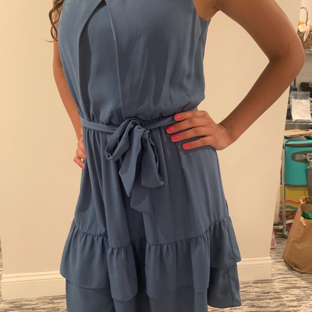 BCX blue dress in a woman's small